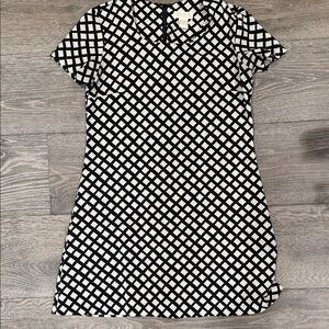 Express Black and White Geometric Mini Dress